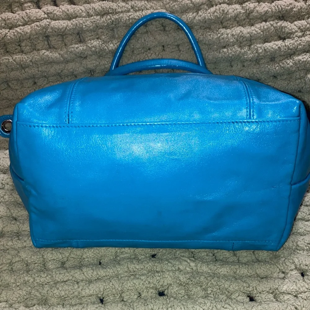 Longchamp Le Pliage Cuir Blue all leather tote bag - Picture 9 of 16